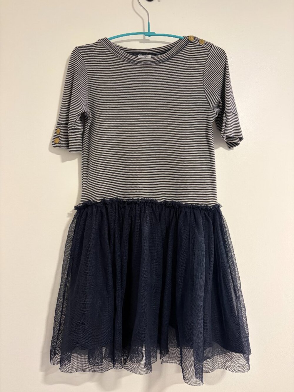 Designer skirt by MonnaLisa with stars and stripes design, lined and tulle accen